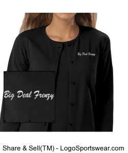 Ladies Long Sleeve Button Front Cardigan Design Zoom